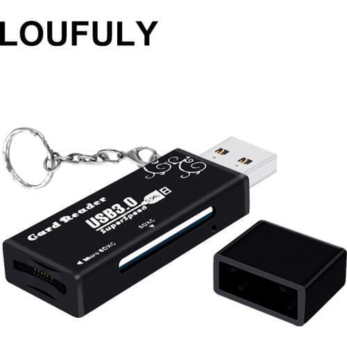 High Speed USB 3.0 Card Reader 2 in 1 TF Card Readers Multifunction Aluminum Alloy SD Memory Card For Laptop Desktop PC