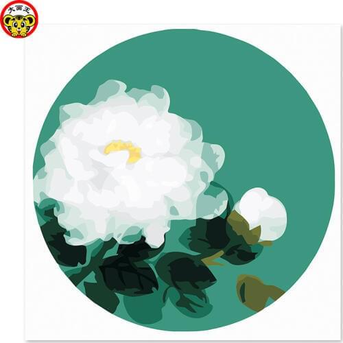 Painting by numbers art paint by number White daisy Draw on canvas Digital Painting Famous paintings Abstract painting Color Squ