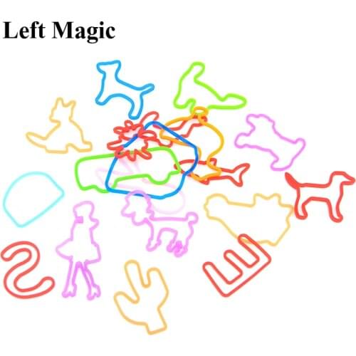 30pcs Heart / Star / Shaped Rubber Band - Professional Magic Tricks Multicolor Elastic Assorted Braiding Bands Magic Props