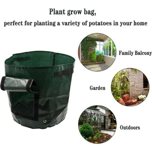 4pcs Garden Potato Grow Bags with Handles Flap for Taro Radish Reusable Bags