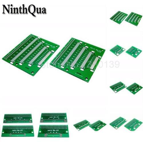5pcs 6P 8P 10P 12P 20P 24P 26P 30P 34P 40P 50P 60P FPC Adapter Plate 0.5MM 1.0MM Pitch to 2.45 mm Flat Cable Socket for PCB LCD