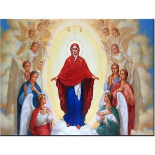 Orthodox Veneration Of The Blessed Virgin Mary 5D Diy Diamond Painting Full Square Round Mosaic Cross Stitch EmbroideryZP-4794