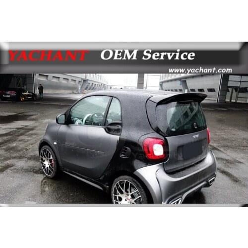 Car-Styling New Carbon Fiber Rear Roof Spiler Fit For 2015-2017 Smart Fortwo C453 & Forfour W453 AMG Style Roof Spoiler Wing