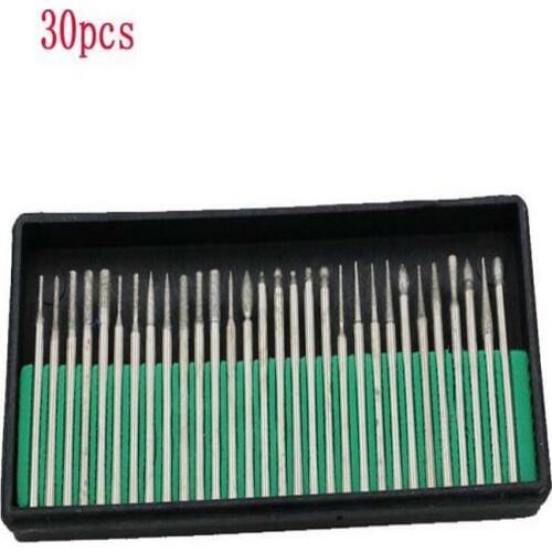 Free shipping of jade carving tool sets with 30PCS of diamond coated jade stone grinding needles rods with 30PCS boxed