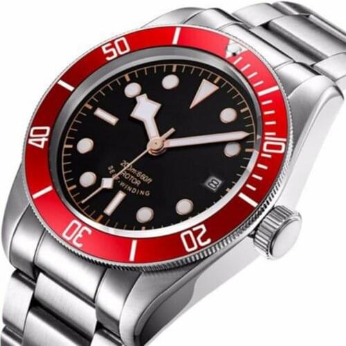 Luxury Sterile Dial The Mens' Customizable Watches Stainless Steel Sapphire Super Luminous Diving Automatic Wristwatch Man Clock