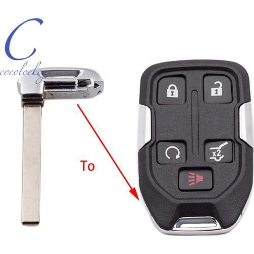 Remote car key Case shell Uncut small key blade For chevrolet suburban tahoe 5 button