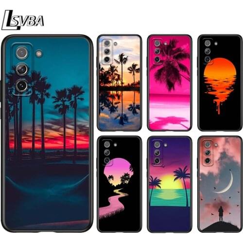 Palm trees Summer beach for Samsung S20 FE Ultra Plus A91 A81 A71 A51 A41 A31 A21 A11 A12 A72 A52 A42 A32 A12 Phone Case