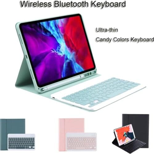Luxury Wireless Bluetooth Tablet Keyboard Case For iPad 10.2 2020 2019 Air3 10.5th/pro With Stand Pen Slot Candy Colors Keyboard