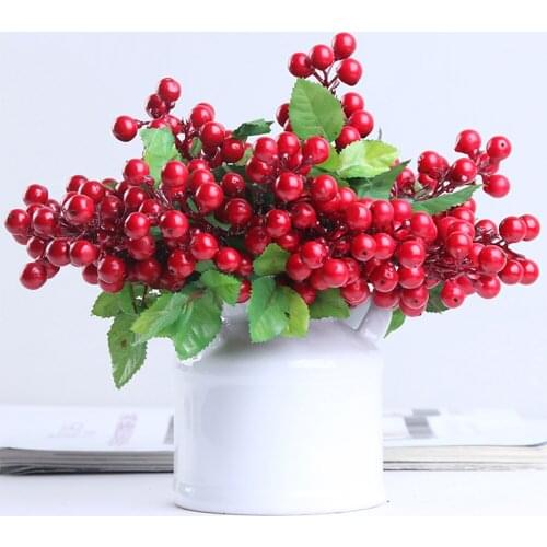 Blueberry Red Bean Acacia Bean Design Artificial Plants False Blossom Fruit Decor For Home Hotel Party Wedding DIY Photo Props