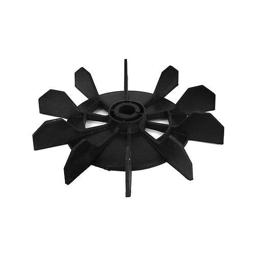 Air Compressor Part Plastic 13mm Inner Dia Ten Vane Motor Fan Blade Black