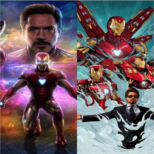 Disney Marvel Iron Man DIY 5D Diamond Painting Cross Stitch Kits Diamond Embroidery Full Drill Mosaic Home Decor