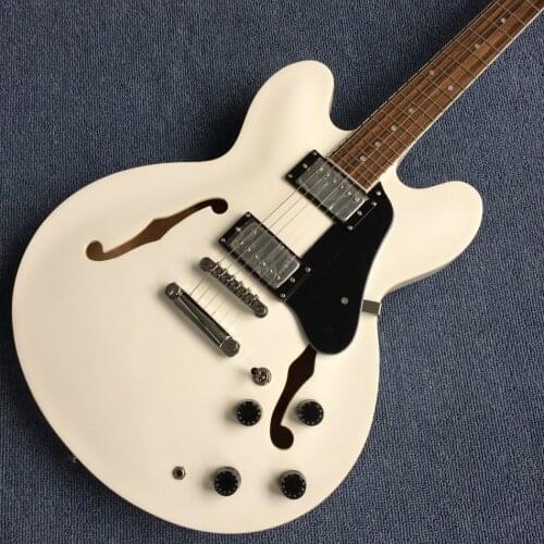 Jazz Hollow Body Electric Guitar, Rosewood fingerboard, Double F holes electric guitar, Free shipping