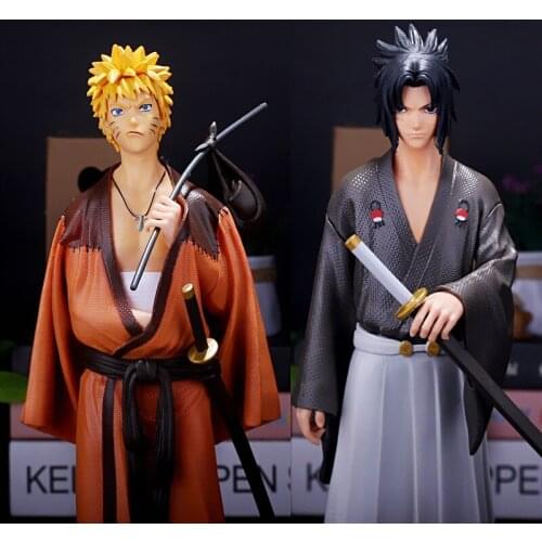 2Kinds 31CM Naruto Sasuke Kimono Naruto Action Figure Kawaii Anime Figure Anime Childrens Gifts Sasuke