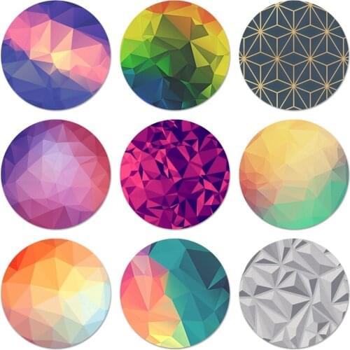 Geometry Pattern Icons Pins Badge Decoration Brooches Metal Badges For Clothes Backpack Decoration 58mm