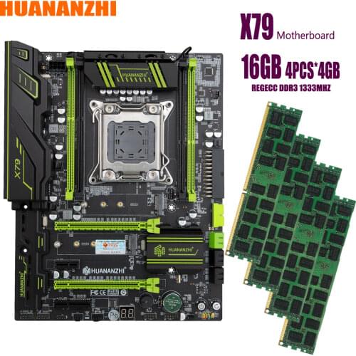 HUANANZHI X79 motherboard with 4x4GB=16GB 1333MHz 10600R DDR3 ECC REG memory