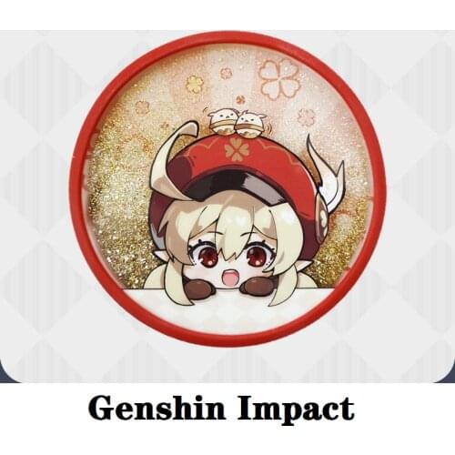 Spark Knight Klee Game Genshin Impact Cosplay Quicksand Tea Coaster Anime Project Accessories Acrylic Sequin MUG Mat Xmas Gift