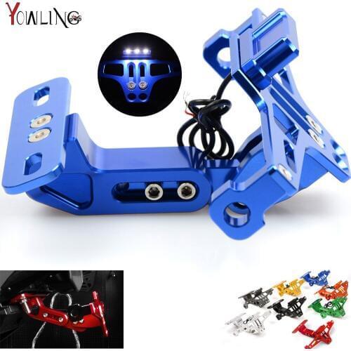 Motorcycle Adjustable Angle License Number Plate Frame Holder Bracket For BMW F700GS F650GS K1200R K1200R SPORT K1200S R1200R