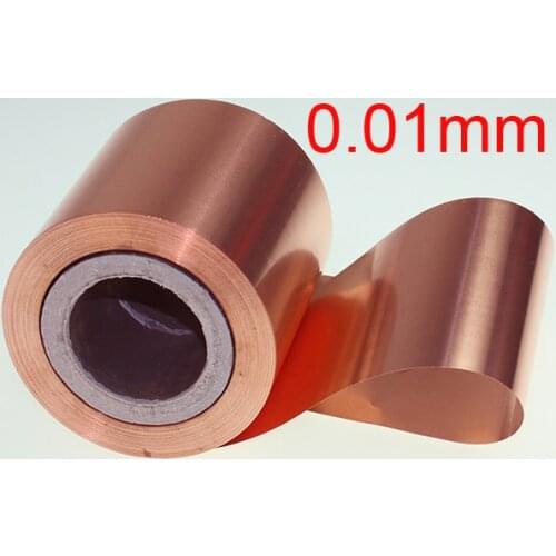 New 0.01mm thickness 100mm width Pure copper strip belt 1 meter length Pure copper sheet Copper foil