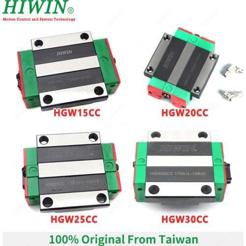 HIWIN HGW15CC HGW20CA HGW20CC HGW25CC HGW30CC linear flange block carriages for HGR20 HGR30 linear rail