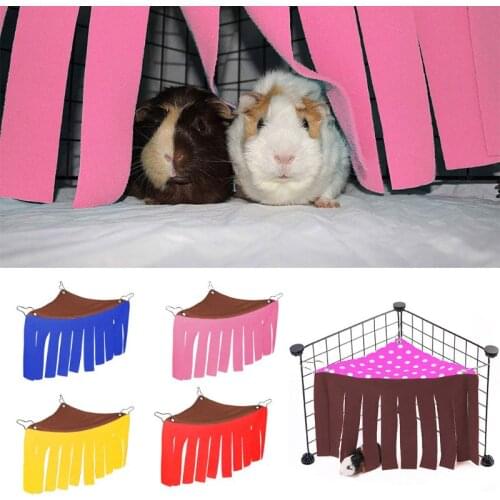 Small Pet Corner Hideout Guinea Pigs Ferrets Fleece Tent Hedgehogs Rabbits Toys