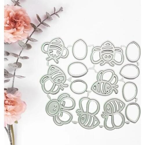 Cute Cartoon Bee Carbon Steel Cutting Dies DIY Scrapbooking Photo Album Embossing Paper Cards Making Stencil Decorative
