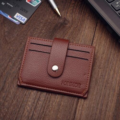 Fashion Leather Men Slim Wallet Money Case Credit Card Holder Coin Pocket