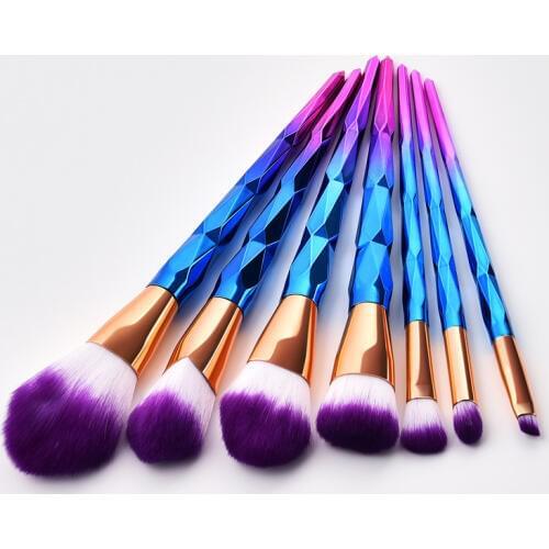 7/10/12pcs Makeup brushes set Diamond Cosmetic Kwasten Eye shadow Powder Cosmetic Face Blush Makeup Brush Set TM003