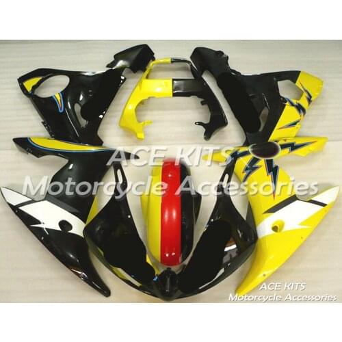 New ABS motorcycle Fairing For YAMAHA YZF-R6 03 04 05 YZFR6 2003-2005 Injection Bodywor exciting balck and yellow ACE No.698