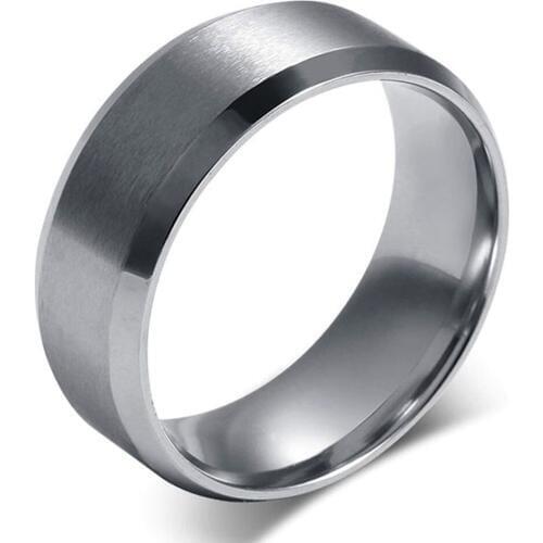 Unisex Titanium Steel Sand Surface Scrub Engagement Rings Anel Dropshiping Unique Stainless Wedding Band Size 5-15 High Quality