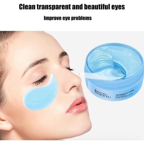 NEW Whitening Firming Eye Patch 60pcs Hyaluronic Acid Sleep Care Blue Circles Mask Face Eye Mask Moisturizing Remove Dark K T9O7