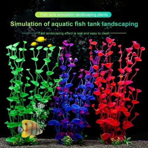 Plastic Harmless Fake Aquatics Plants Aquarium Decoration Safe Artificial Plants Fine Workmanship for Hotel