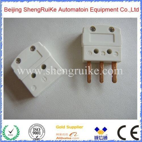 Threee Flat pin Male and Female Pt100 RTD Connector