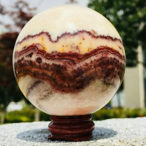 Natural Rhodochrosite Ball Quartz Crystal Sphere Mineral Healing