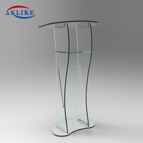 Retail cheap acrylic lectern church lectern custom size and logo
