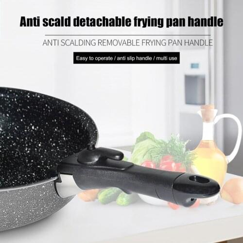 Anti-Scalding Detachable Pan Pot Handle Frying Cookware Bowl Clamp Hand Grip Universal Ergonomic Kitchen Accessories