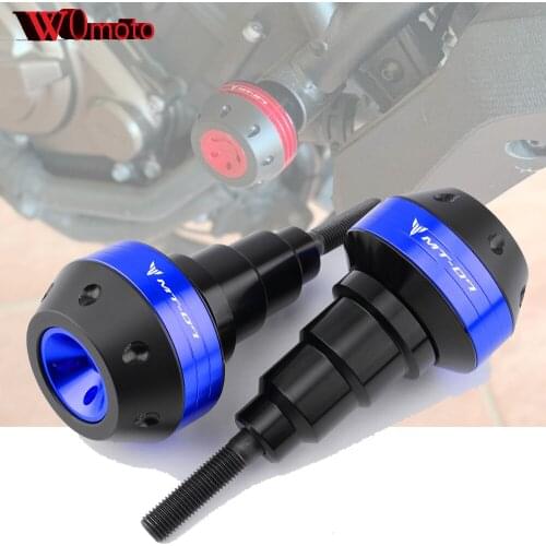 With Logo MT-07 Left & Right Motorcycle CNC Frame Sliders Crash Pad Falling Protector Guard For Yamaha MT07 MT 07 2014-2020 2021