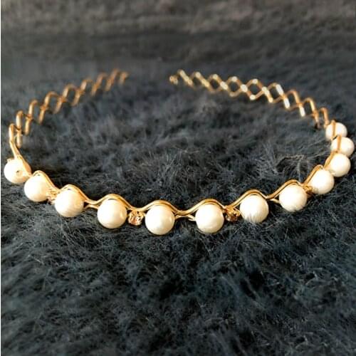 Bridal headband-pearl headband new hair beads hair band fashion rhinestone hair band wedding headband hair band accessories