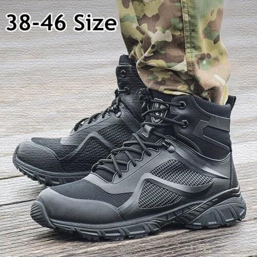 46 Size Outdoor Tactical Combat Boots Army Fan Training Military Boot Spring Summer Ultralight Breathable Men Hiking Sport Shoes