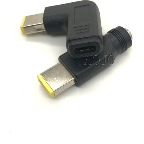 USB 3.1 Type C USB-C Female to DC Square Male with pin Power Charge Adapter Connector AdaptorType-c degree For IBM for Lenovo