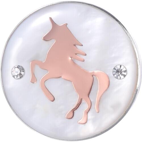 Vocheng 18 mm Pink Color Ginger Snap Buttons Horse Kitty Elephant Heart Shape snap Charms For women Snap Jewelry VN-2108