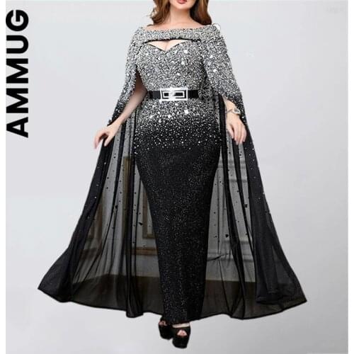 Evening Party Dress High Waist Belt Maxi Elegant Dress Package Hips Split Bling Rhinestone Luxury Shiny Sexy Womens Dress Robe