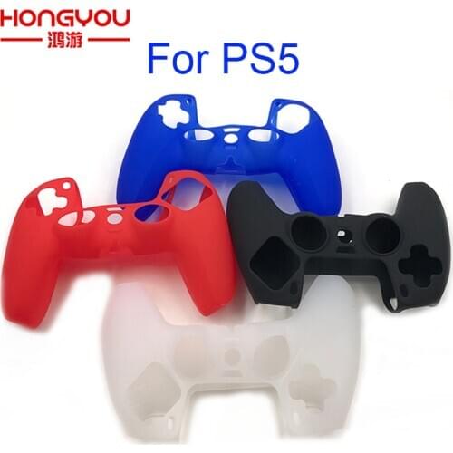 10pcs Silicone Soft Joypad Skin Cover Protective Case For Sony Playstation Dualshock 5 PS5 Controller Gamepad Protection