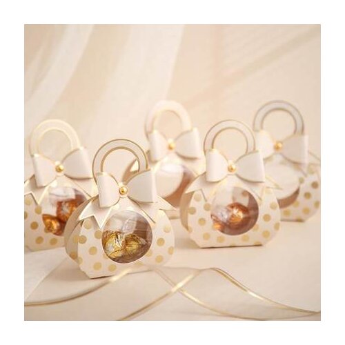 20PCS Wedding Favors Gift Box Packaging Bags Blue Candy Gift Box For Baby Shower Birthday Pink Small Candy Paper Handle Windows