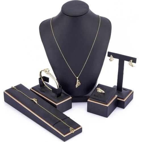 2021 Apr hot selling accessories wedding jewelry set for women Mixed color jewelry set copper high quality jewelry set