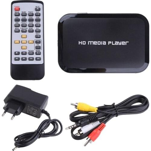 2021 NewMini Full 1080P USB External HDD Player With SD MMC U Disk Support MKV AVI HDMI-compatible Media Video Player IR Remote