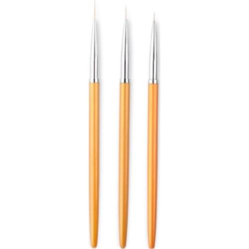 3 Pcs Pro Art Uv Gel Design Pen Polish Brush Dotting Drawing