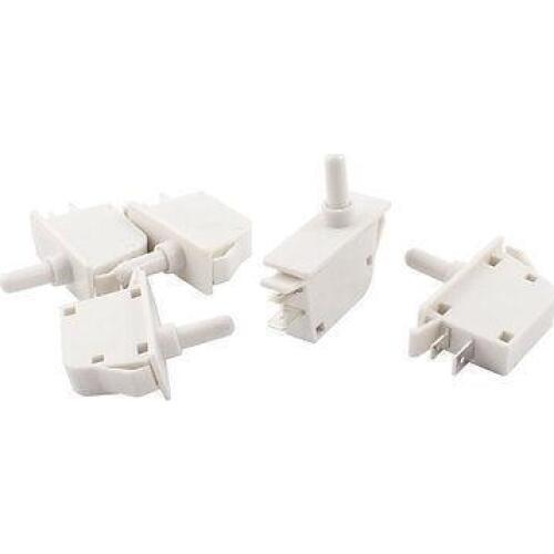 5 Pcs AC250V 1A SPST NO Momentary White Plastic Refrigerator Door Light Switch