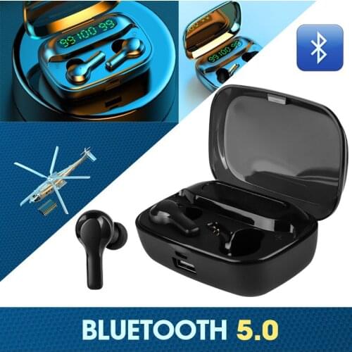 5V/1A TWS Wireless Bluetooth 5.0 Headset Earphones Touch Earbuds Stereo Headphone Earphones Headphones Telephone Headsets