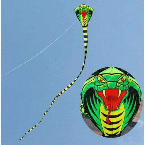 8m/26.25ft 15m/49.21ft Cartoon Mamba Snake Kites FRP Rod Flying Sports Beach Kitesurf Children Gift Family Outdoor Sport