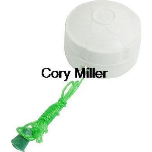 White Plastic Case Green Yellow Ceiling Pull Cord Switch for Home Office